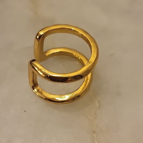 NWT Gorjana Teagan Ring Sz 6 Layering Stacking Boho Feminine 18k Gold Dainty - Picture 5 of 8